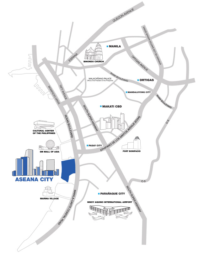 Aseana City Map